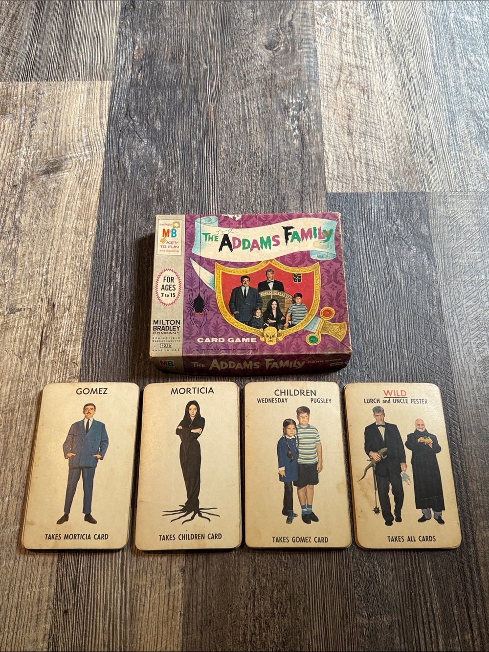 1965 The Addams Family Vintage Card Game Milton Bradley Original Box Complete